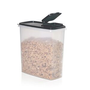 Tupperware Black and Clear Cereal Storage Container